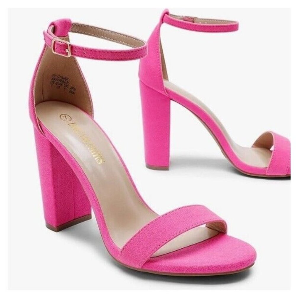 New!DREAM PAIRS Women's Hi-Chunk High Heel Pump Sandals SZ 6